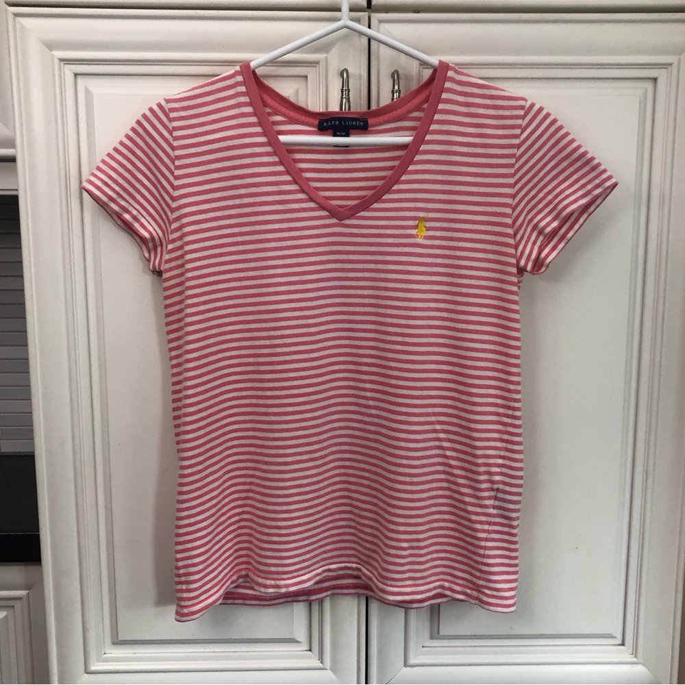 Ralph Lauren ladies v-neck striped t-shirt